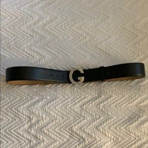 Gucci black leather belt